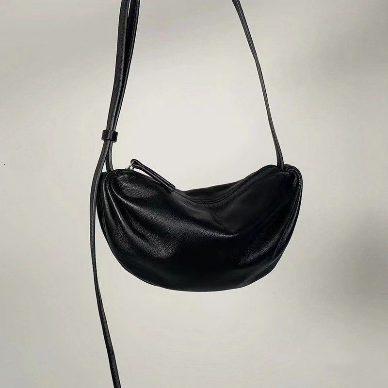 Summer new women's crossbody bag PU half women's moon shaped women's armpit bag soft leather dumpling bag women's shoulder bag new