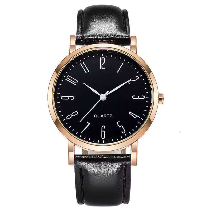 Business Watch - 40.5mm Leather Strap Quartz Dress Watch for Men | Classic Analog Office Timepiece (4 Color Options)