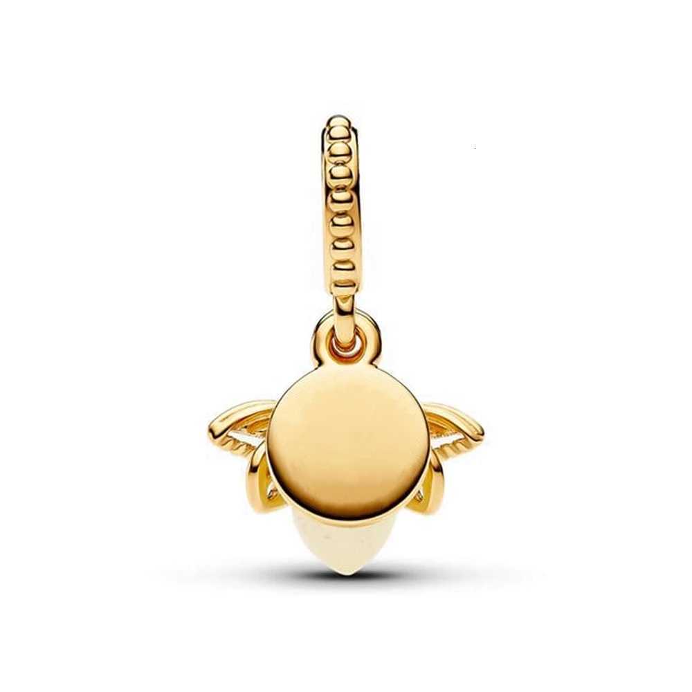 Gold Plated Glow-in-the-dark Firefly Dangle Charm Fit Original Pan Bracelet DIY Women Jewelry Gift 2025 Summer New Charms W250721