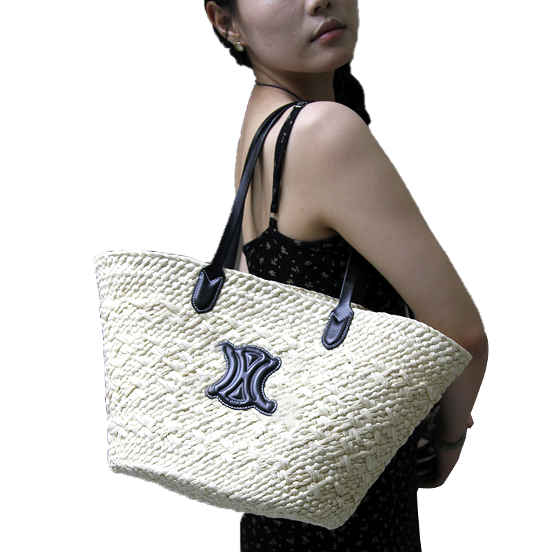 New model vacation woven bag - Large capacity, lightweight, women's tote bag suitable for commuting, high appearance quality, casual single-shoul