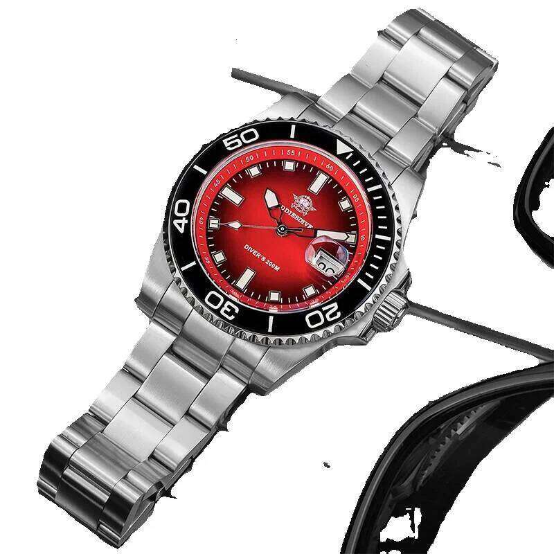 ADDIESDIVE Men New Diving Ceramic Bezel 41Mm Quartz Wristwatch 200M Waterproof Stainless Steel Luminous Dive Watch