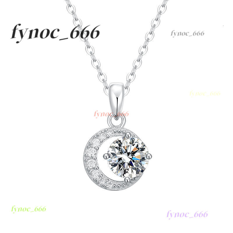 Custom Moissanite Name Necklaces for Women VVS 1ct Round Shape Diamond Pendant 18k Rose Gold S925 Silver Chain Fine Jewelry
