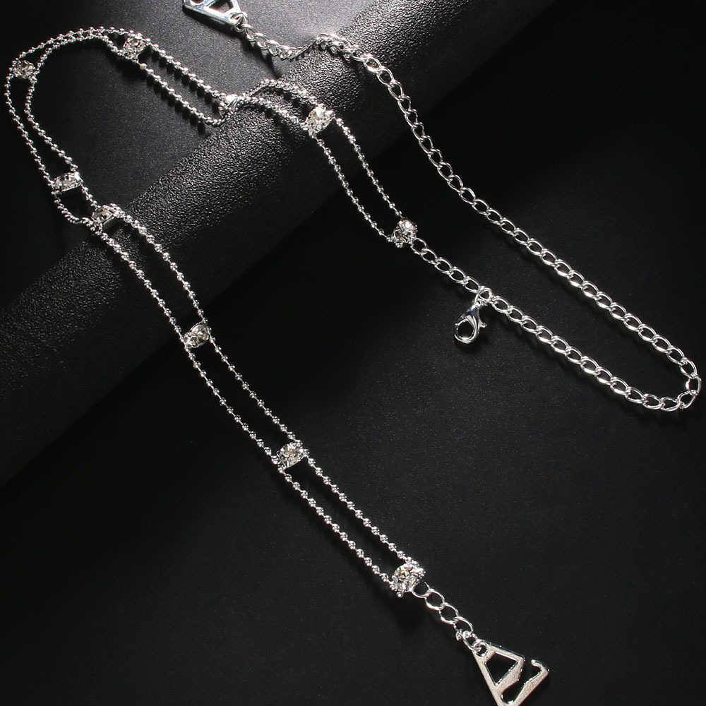 Novel Card Diamond Bead Chain Shoulder Chain Trendy Beautiful Personality Bride Wedding Iced out VVS Moissanite Bling Bling Body Chain