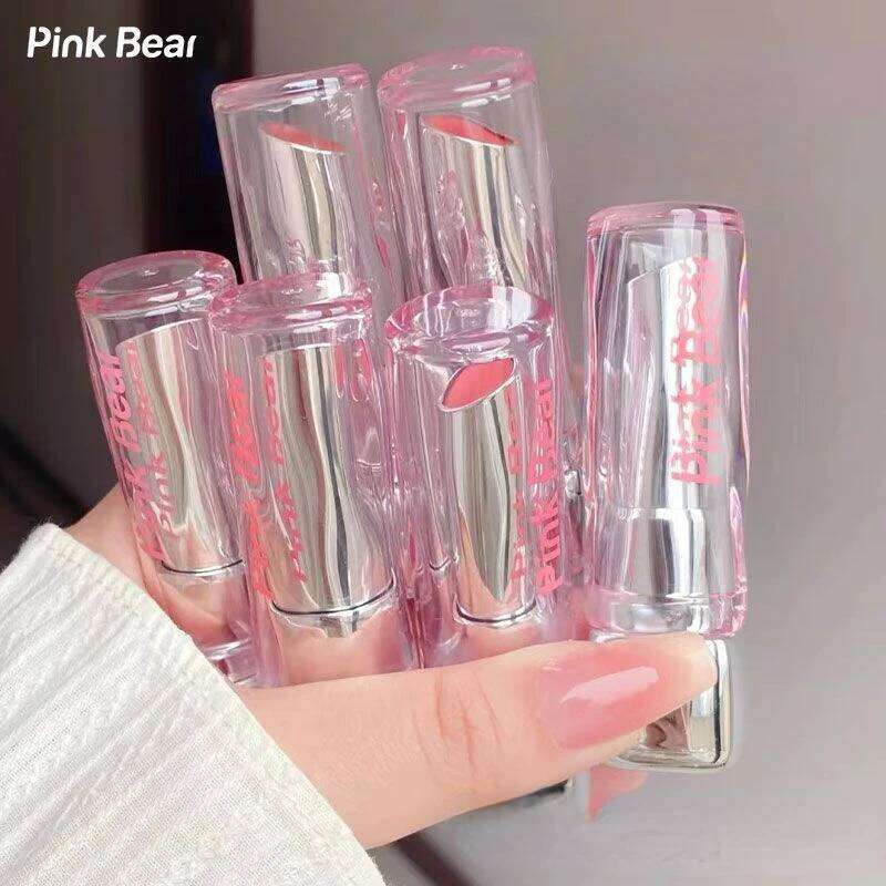 Pink Bear Water Solid Lipgloss Moisturizing Mirror Lip Glaze LipSugar Lipstick Light Sensation Beauty Makeup X250721 X250721 X250721