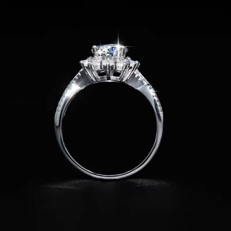 VVS Moissanite Engagement and Wedding Ring 925 Sterling Silver Womens Eternal Ring