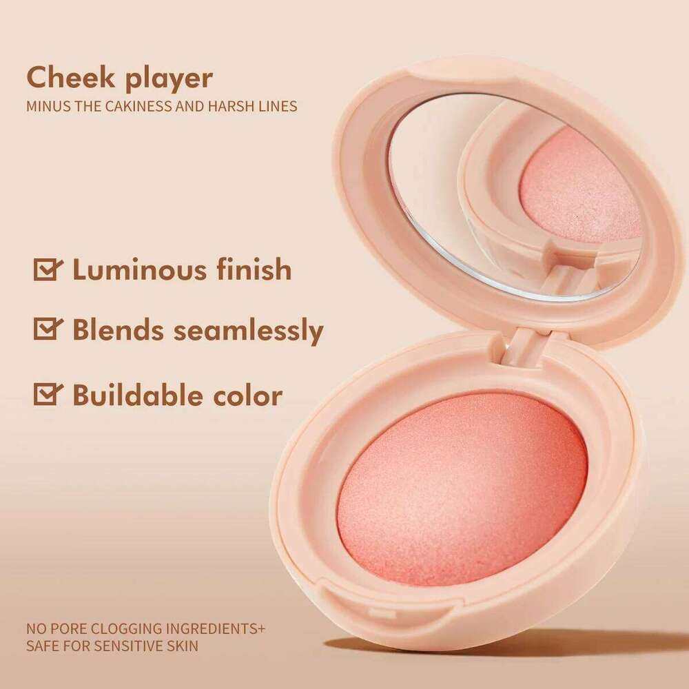 PHOFAY Luminous Shimmering Blush Powder Milk Apricot Peach Brightens Natural Matte Highlight Face Glitter Shadow X250721