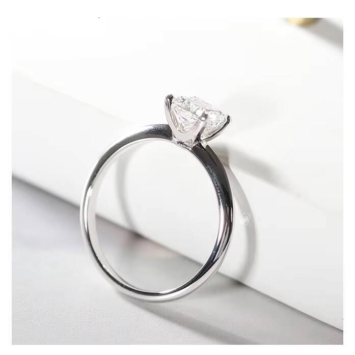 XingGuang Custom Mossanite Jewelry Princess 2CT VVS Moissanite Real 14K 18K Gold Diamond Engagement Wedding Ring for Women