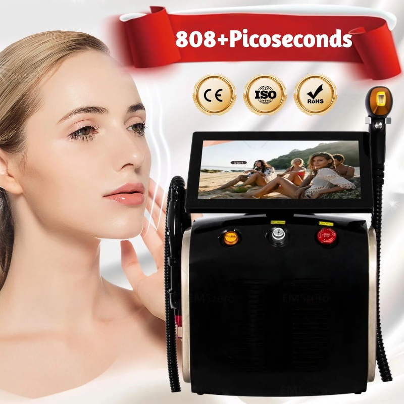 3 Wavelength 808nm 2 in 1 Diode Laser Hair Removal and Tattoo Removal 755nm/808nm/1064nm 3 Wavelength Smooth Skin Rejuvenation