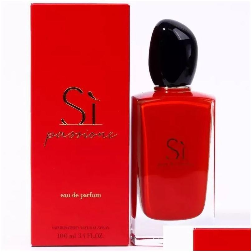 Fragrance Antiperspirant Deodorant Si Passione Intense Designer Women Per 100Ml 3.4Fl.Oz Eau De Parfum Spray Good Smell Long Time Le Otblz