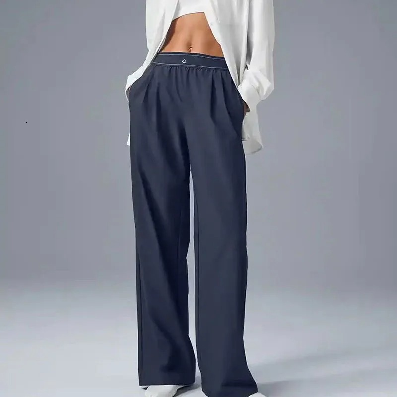 Designer Yoga Sports Pants Womens High-Waist Full-length Dance StudioTrousers Straight-Leg Suit Up Trouser Weekend City Jogger