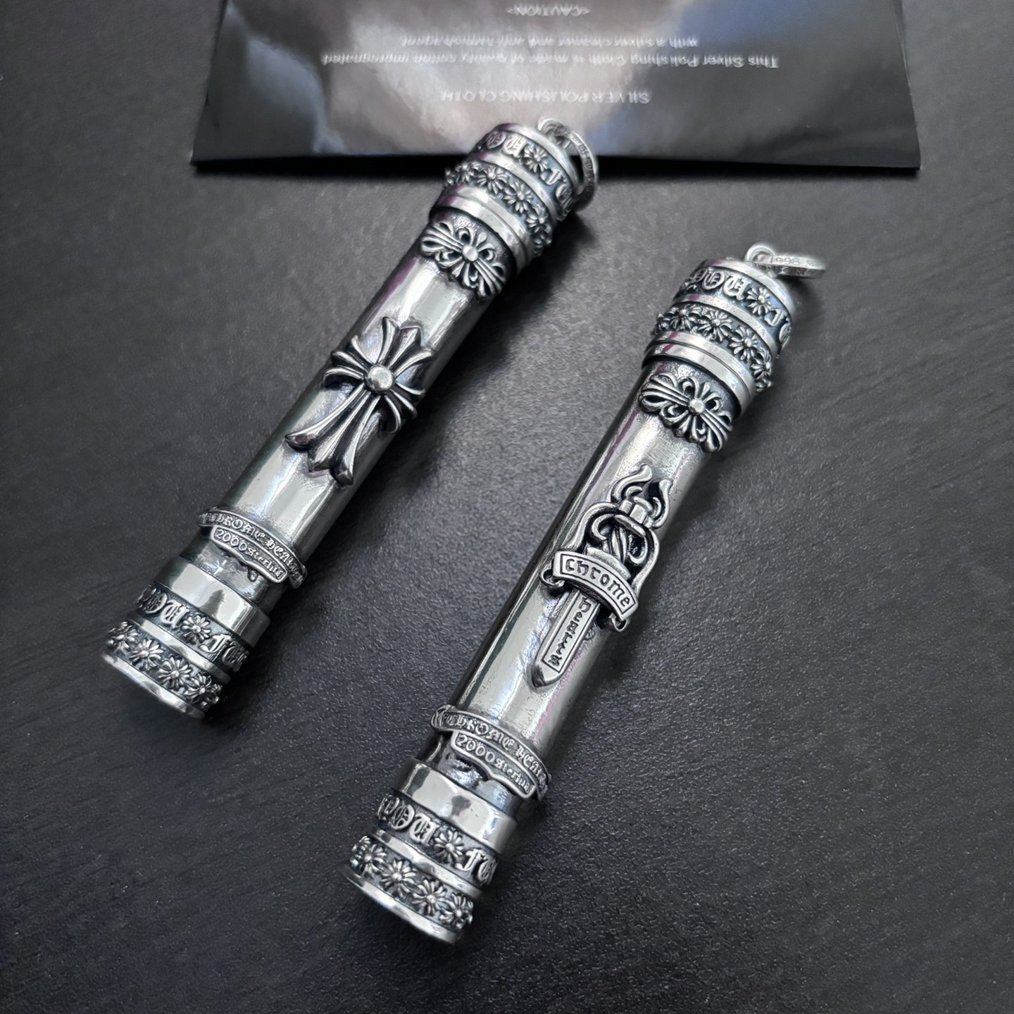 Free shipping designer Designer Accessories Thai Silver Retro Light Luxury Sword Personality Niche Lighter Rechargeable Electronic Cigarette Lighter