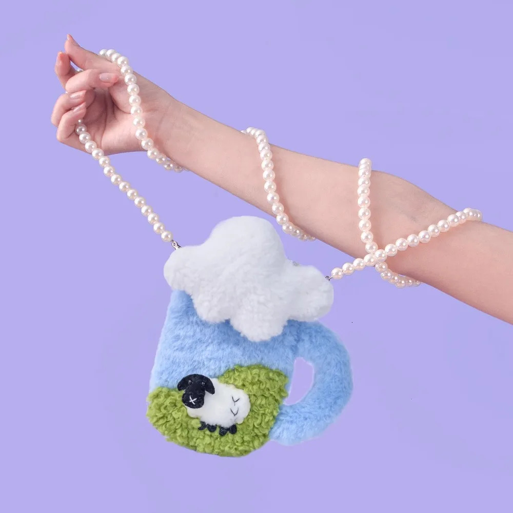 Cute Cartoon Sheep Plush Bag Original Sac Femme Hit Color Exquisite Womens Bags All-match Crossbody Bags for Women 250717