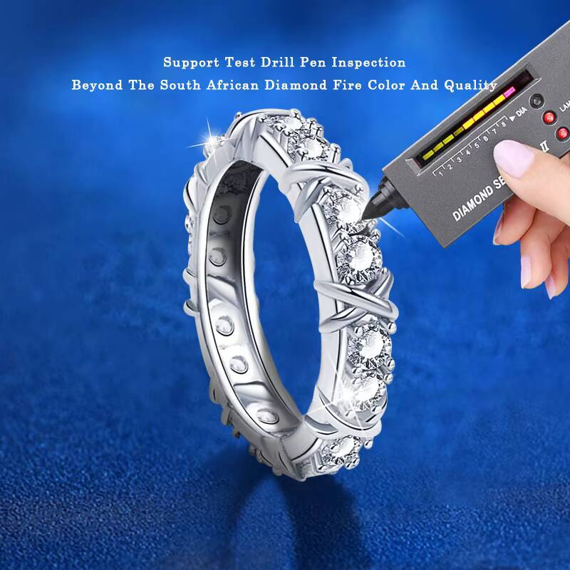 Fashion Interwoven Moissanite Rings Womens Wedding Engagement Rings Romantic Valentines Day Anniversary Gift Jewelry