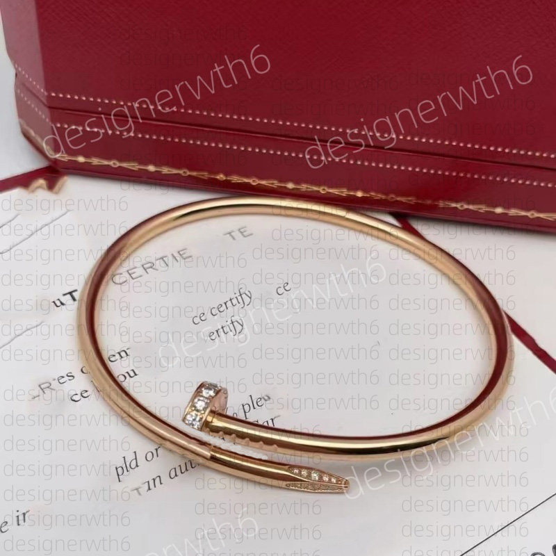 Fashion Nail Bracelet Designer Jewelry Classic Bangle 18K Gold Plated Titanium Steel Diamond for Women Men Bracelets Luxury Jewelrys Nail bracelet