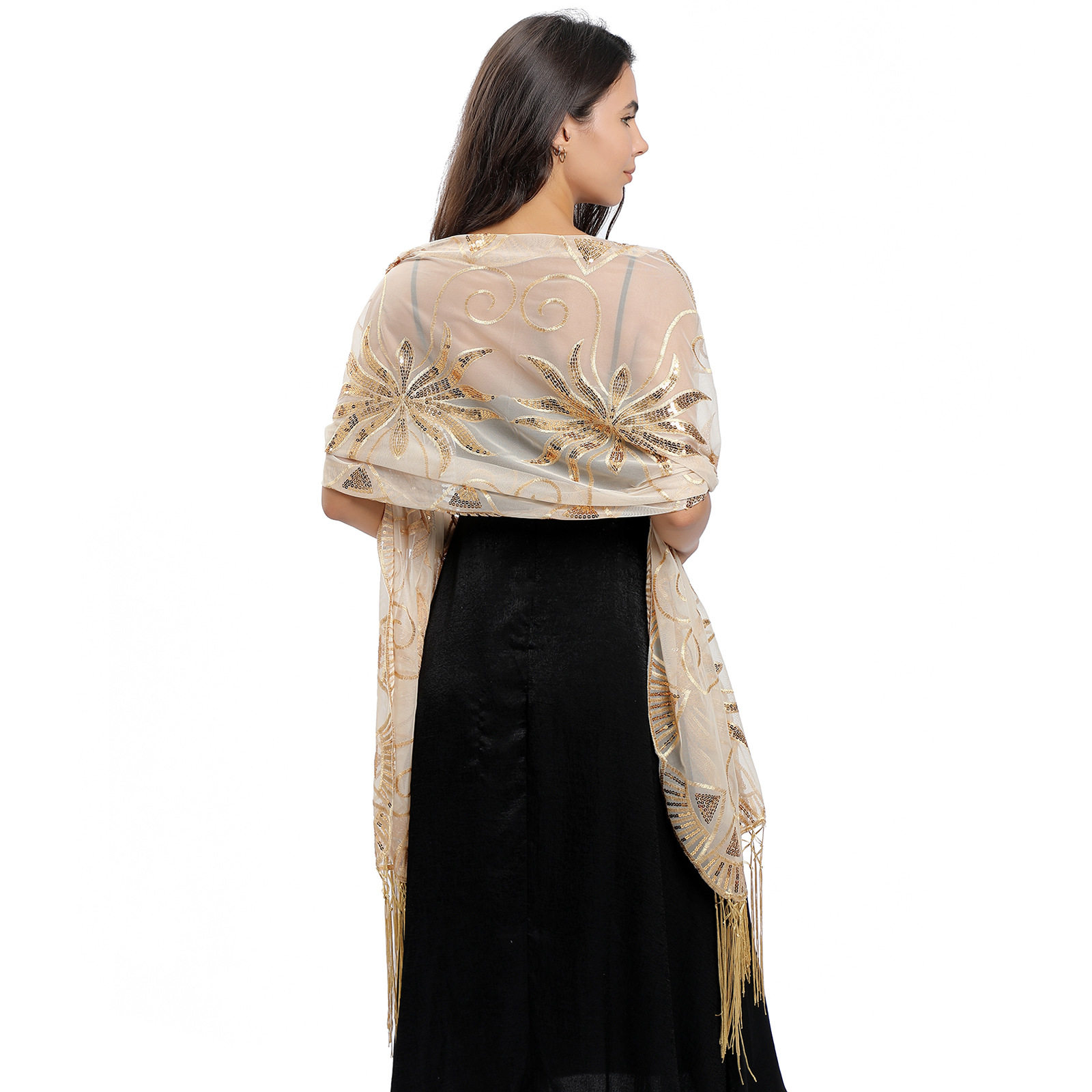 K1424 New embroidered shawl evening dress party dance dinner shawl women