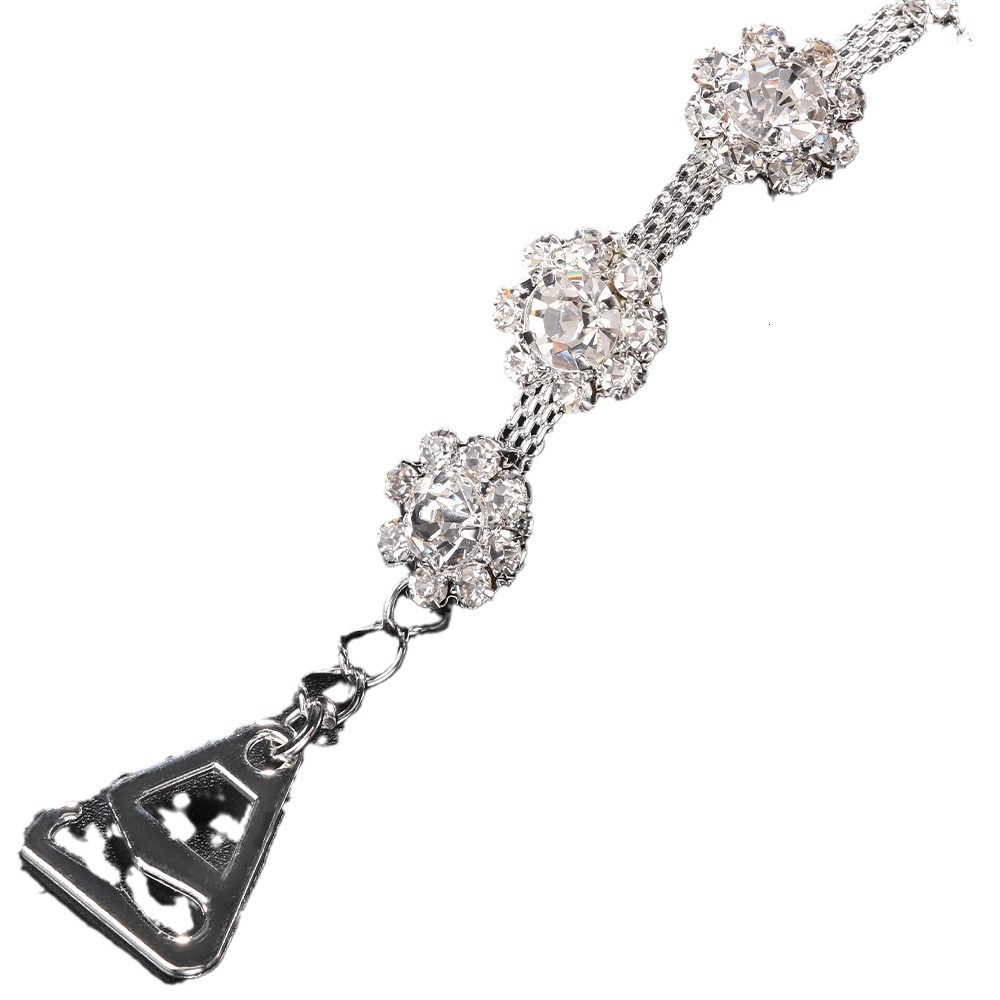 Trendy Flower Shoulder Chain Super Shiny VVS Moissanite Iced out Minimalist Elegant Party Dress Shoulder Strap Accessory for Women