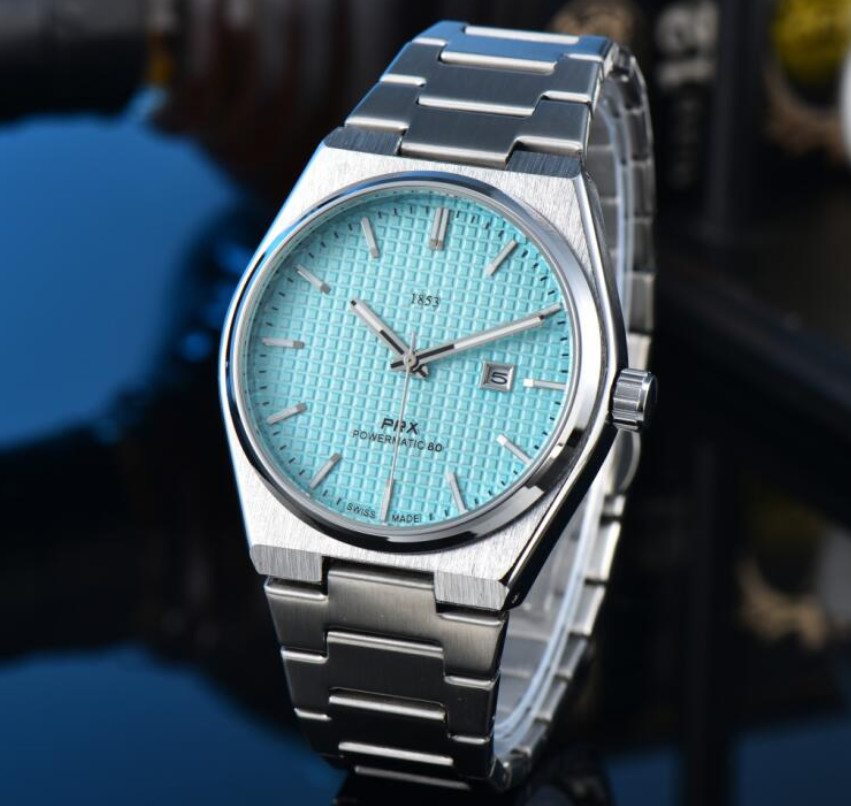 MEN Fashion TISSOTSity PRX 1853 Quartz Wrist Watches bell Automatic mechanical wristwatches High Quality Luxury Brand Chronograph Clock stainless steel Belt #58