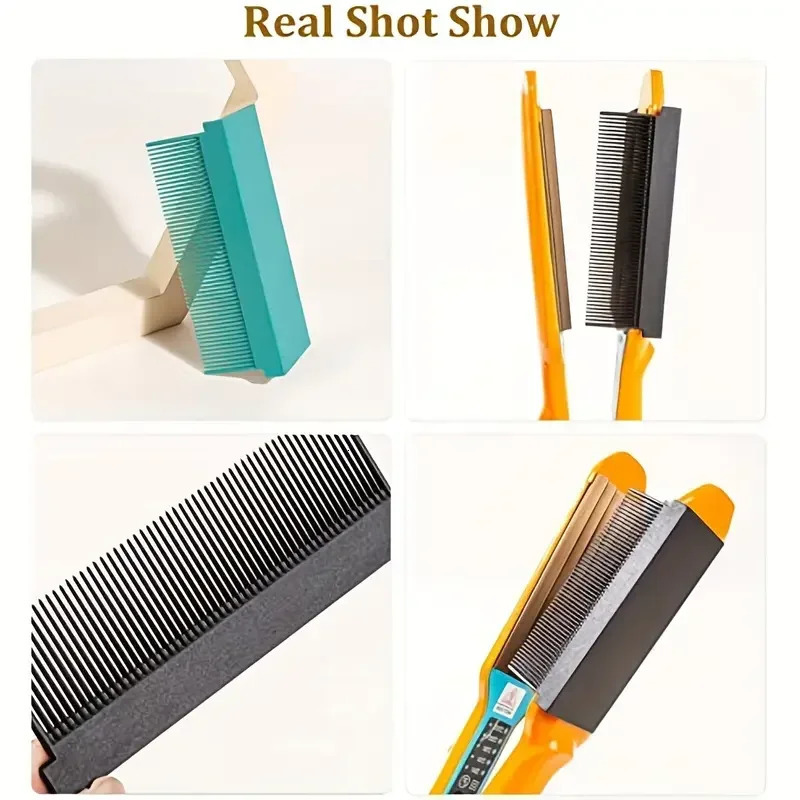 1pcs Barber Straightening Comb Attaches To Flat Iron For Low And High Temperature Hair Straightner DIY Styling Tool Travel 250716