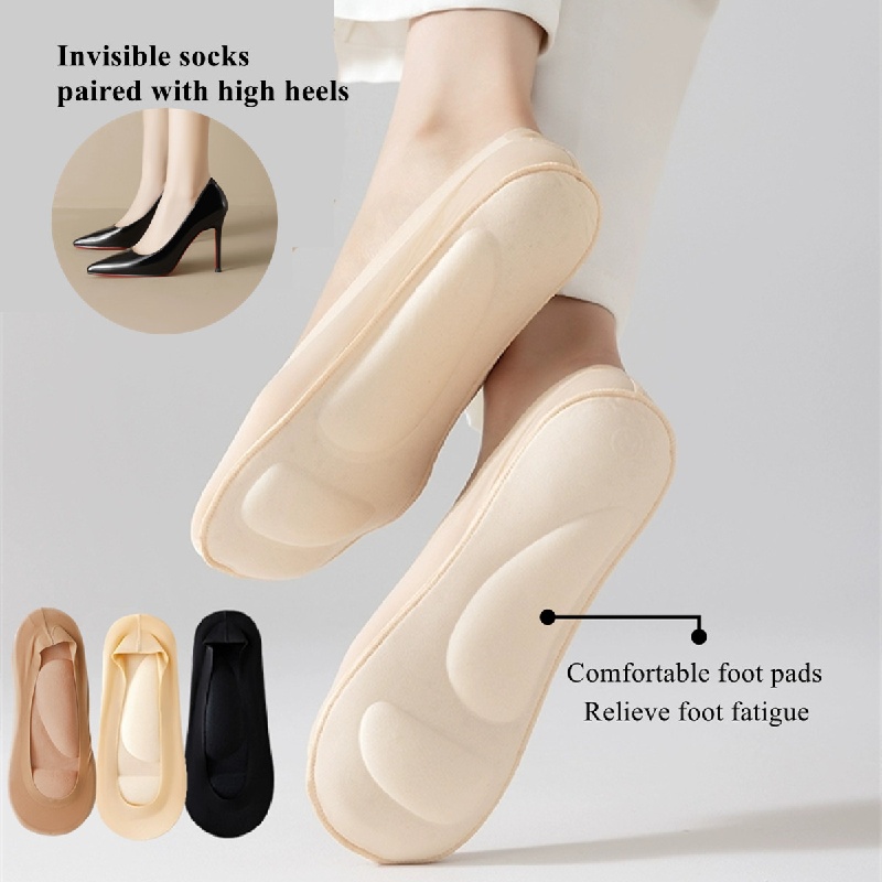 Women's High Heels Breathable Invisible Socks Won't Fall Off Your Heel Women's Boat quantity Socks and Socks to Relieve Foot Fatigue. q