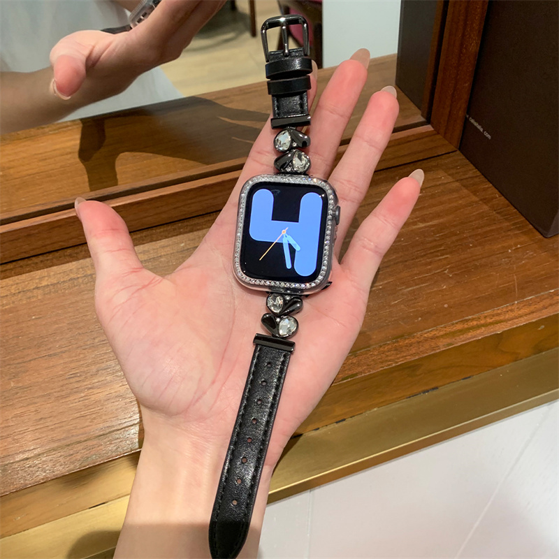 Fashion Designer Diamond Leather Straps for Apple Watch Band 46mm 38mm 40mm 44mm 49mm 45mm 42mm Bracelet Bands Watchband iWatch Series 10 9 8 7 6 5 4 