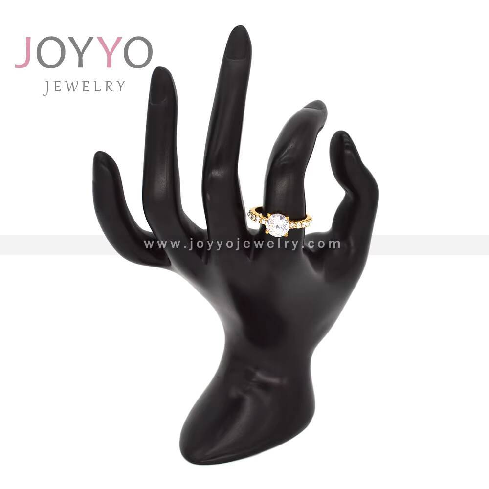 High Quality Stainless Steel Engagement 18k Gold Online Natural Mossinate Diamond Ring Shopping