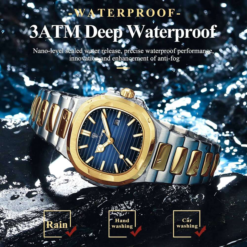 DHwatches Elegant Women's Quartz Watch - Ultra-Thin 8mm, Luminous Hands, Date & Week Display, 50M Waterproof, Stainless Steel Band