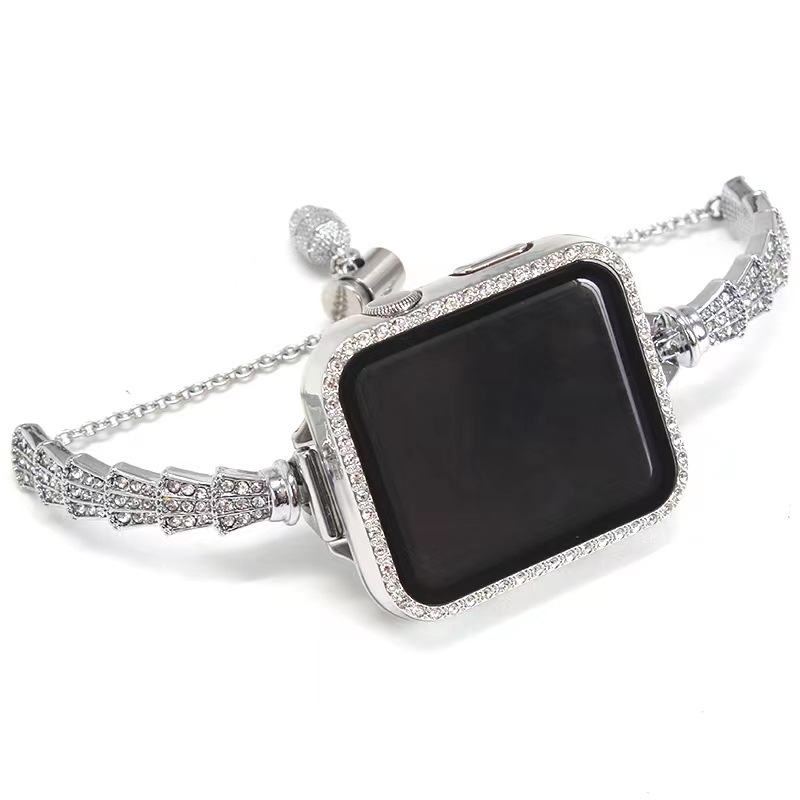 Shell Diamond Straps for Apple Watch Bands 38mm 40mm 41mm 42mm 44mm 45mm 46mm 49mm Smart Strap Bands Bling Diamond Bracelet for iWatch band Series 10 