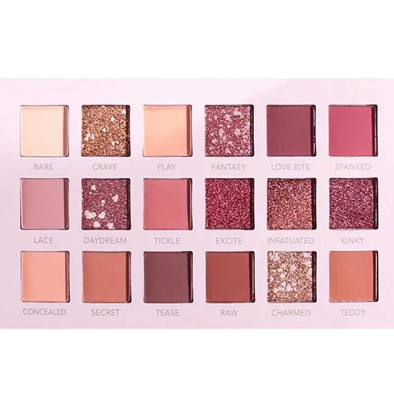 18 Colors Glitter Eyeshadow Palette With Makeup Mirror Pearlescent Matte Shimmer Pigment Nude Long Lasting Eye Shadow Makeup S250721