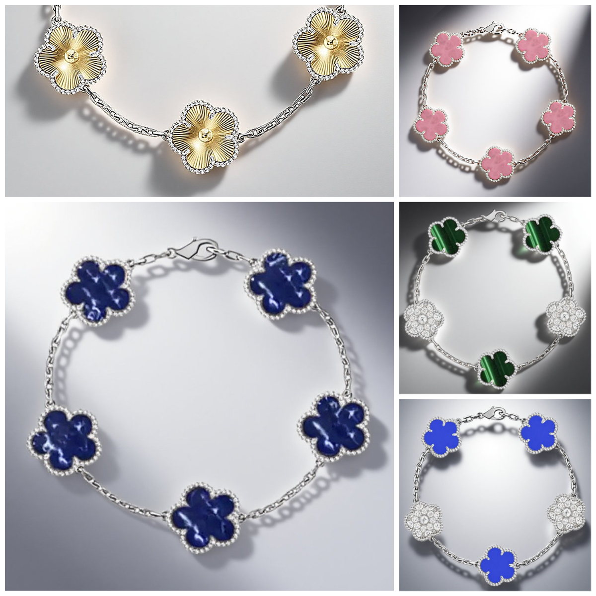 2025 designer bracelet jewellery four leaf clover bracelet premium charm bracelet Classic 15mm flower bracelets high silver quality mother pearl black red bracelt