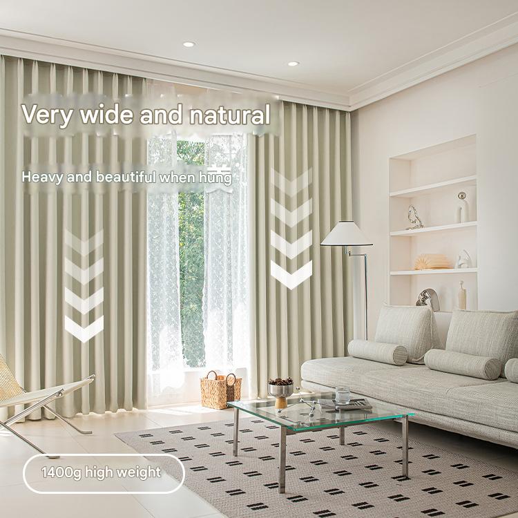 YL-36824 Thick chenille curtains full blackout bedroom high-grade blackout master finished product heat insulation sunscreen sunshade curtain