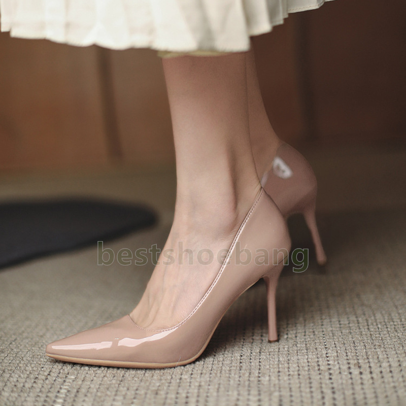 new designer high heels dress shoes loafers womens adult 7cm 9cm heel mary jane shoes luxury patent leather fashion party wedding women sandals