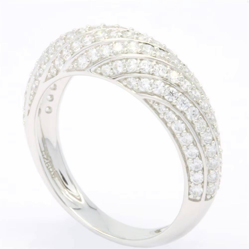 Hot Selling Design Women Elegant Custom Fashion Jewelry Top Quality Silver 14K 18K Moissanite Diamond Ring