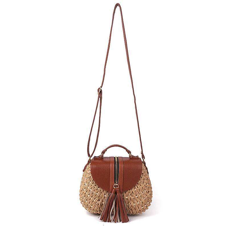 2020 Famous Designer Ladies Woven Knitting Messenger Crossbody Bags New Summer Bohemian Women Tassel Straw Beach Shoulder Bag