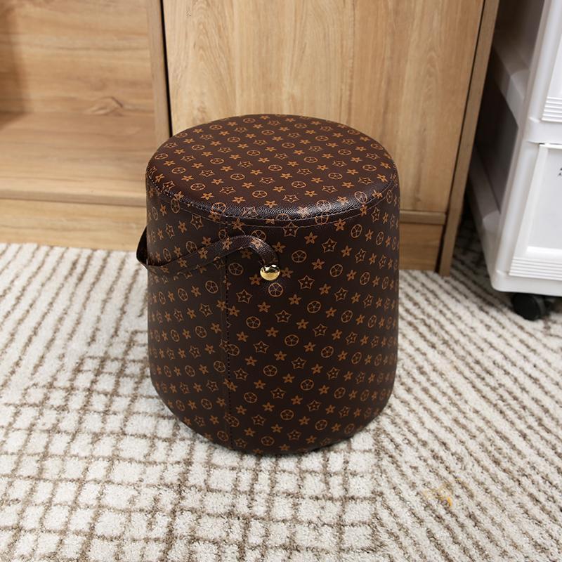 Luxury Internet Celebrity Style Houndstooth Small Stool Light Handheld Home Living Room Solid Wood Modern Simple Adult Changing Stool 250721
