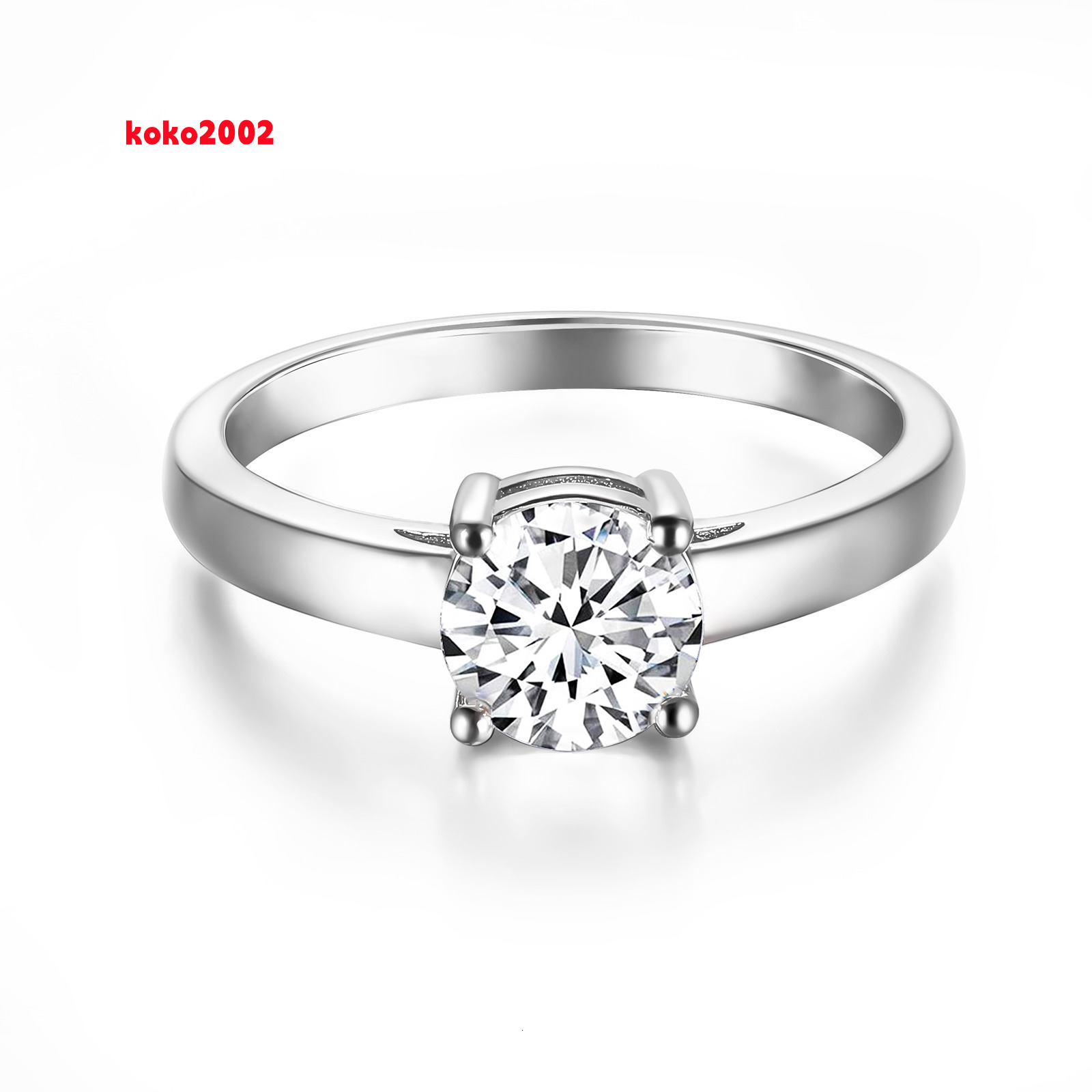 Wholesale Luxury Engagement Rings 1ct for Women S925 Fine Jewelry Women Wedding Moissanite Ring
