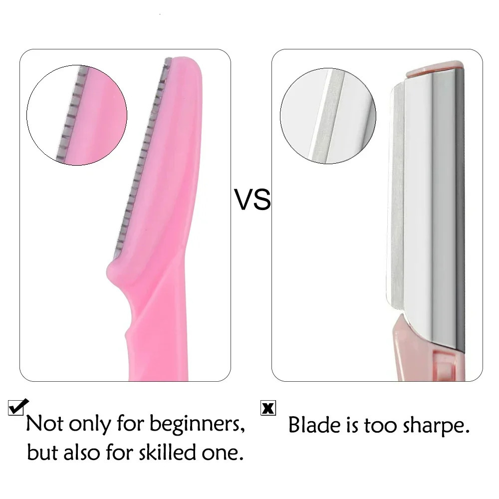 10Pcs Eyebrow Trimmer Blade Women Face Shaver Portable Eye Brow Epilation Hair Removal Cutters Safety Knife Makeup Scraper 250716