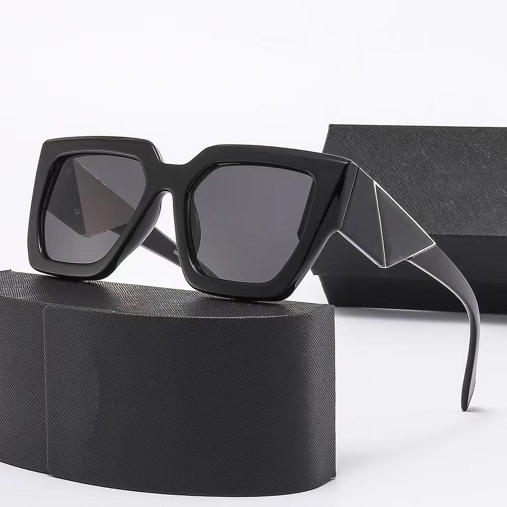 luxury Sunglasses polaroid lens designer womens Mens Metal frame triangles Goggle senior Eyewear For Women eyeglasses frame Vintage Metal Sun Glasses girl p6747