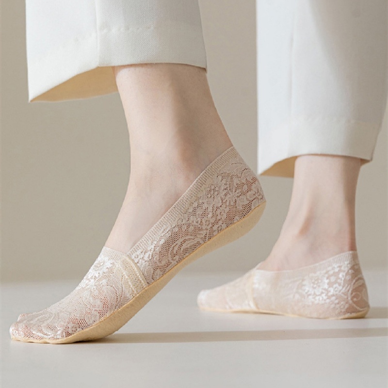 Pack of 6 No Show Big Head Jacquard Socks Business and Casual Women's Wear Heels Socks quality