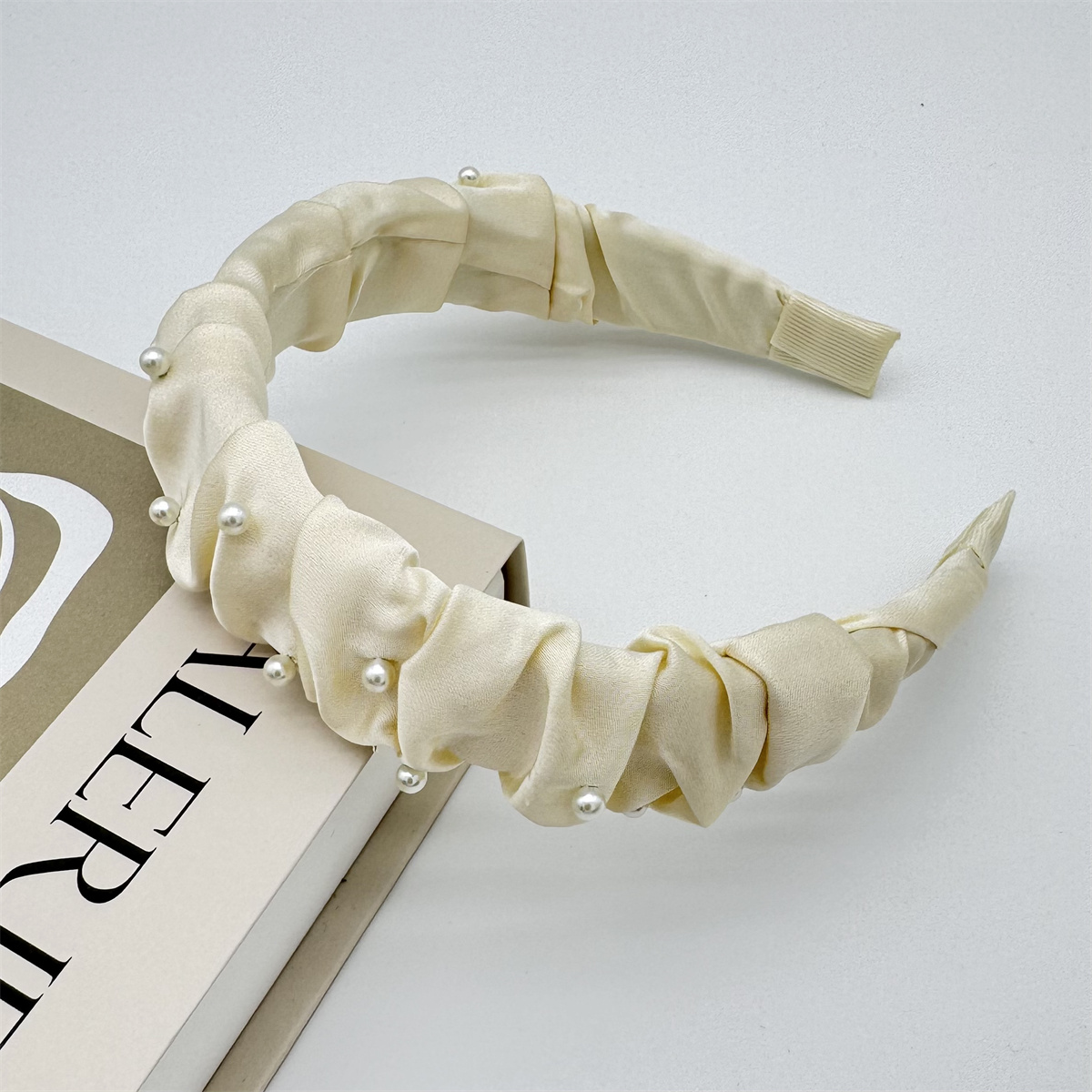 New pearl crushed hair summer multi-color small fresh pleated hair accessories versatile out press hair headband female