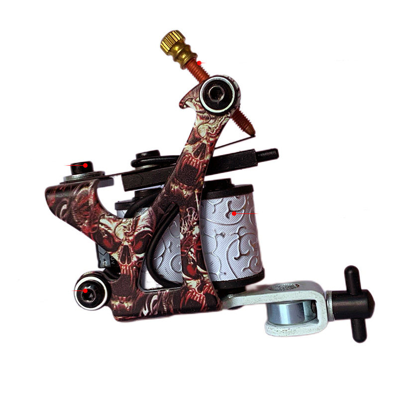 Complete Tattoo Machine Kit Set 2 Coils Guns 6 Colors Black Pigment Sets Power Tattoo Beginner Grips Kits Permanent Makeup