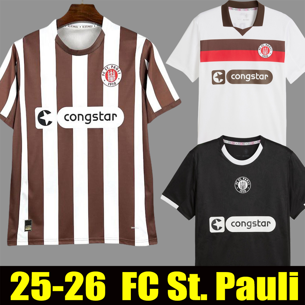 25 26 ST Pauli soccer jerseys 2024 2025 white BECKER IRVINE KYEREH HARTEL Maillots De Foot SMITH PAQARADA MEDIC football shirts camesitas de futol