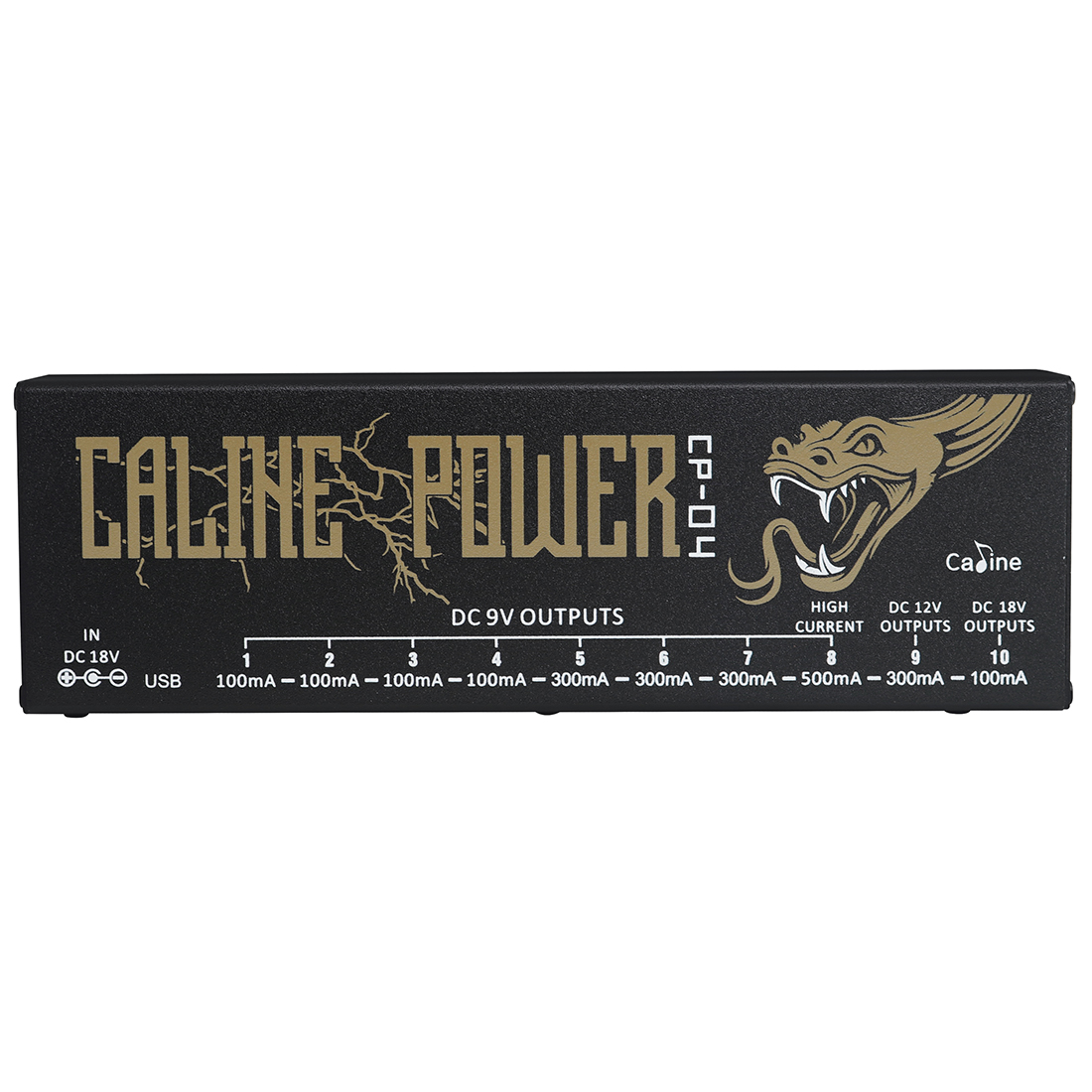 Caline CP-04 Guitar Effect Pedal Power Supply 10 Insulation Output 9V/12V/18V Short Circuit/Overcurrent Protection with Adapter