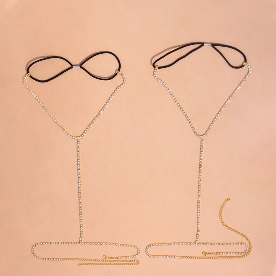 Simple Sexy Iced out VVS Moissanite Bling Bling Leg Chain Double Row Thigh Chain Summer Bikini Body Jewelry