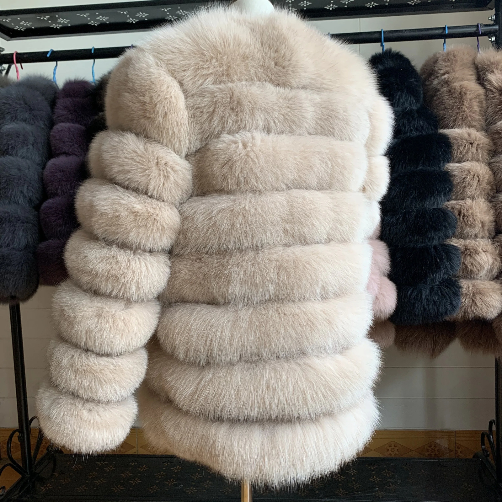 Style Length Sleeves 4in1 Fur Coats Women Natural Fur Jackets Vest Winter Outerwear Women Fox Fur Coat Quality Fur 250717