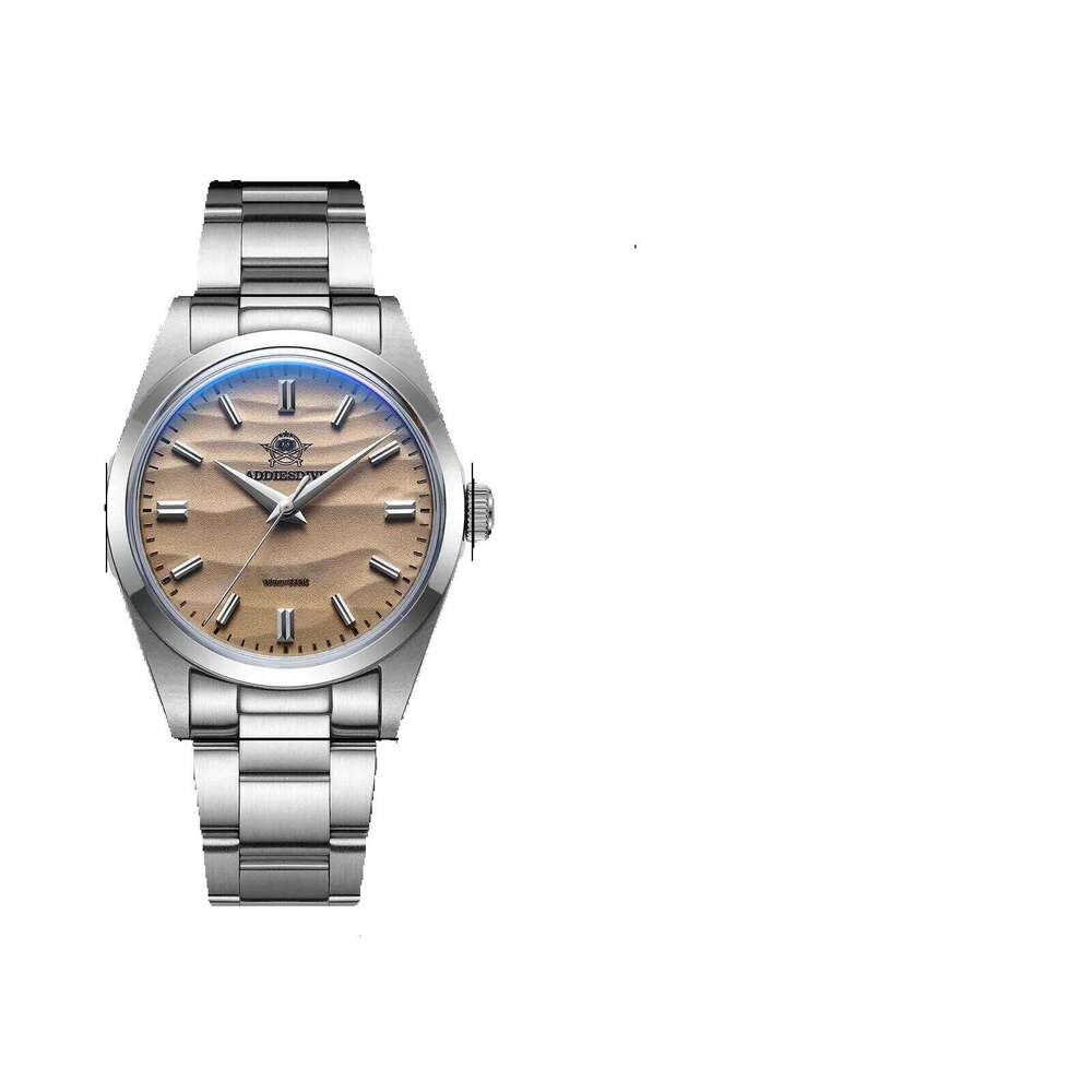 ADDIESDIVE Hot Ad2030 Quartz Watches No Stainless Bubble Mirror Glass Textured Dial Wrist 100M Waterproof Men's Watch