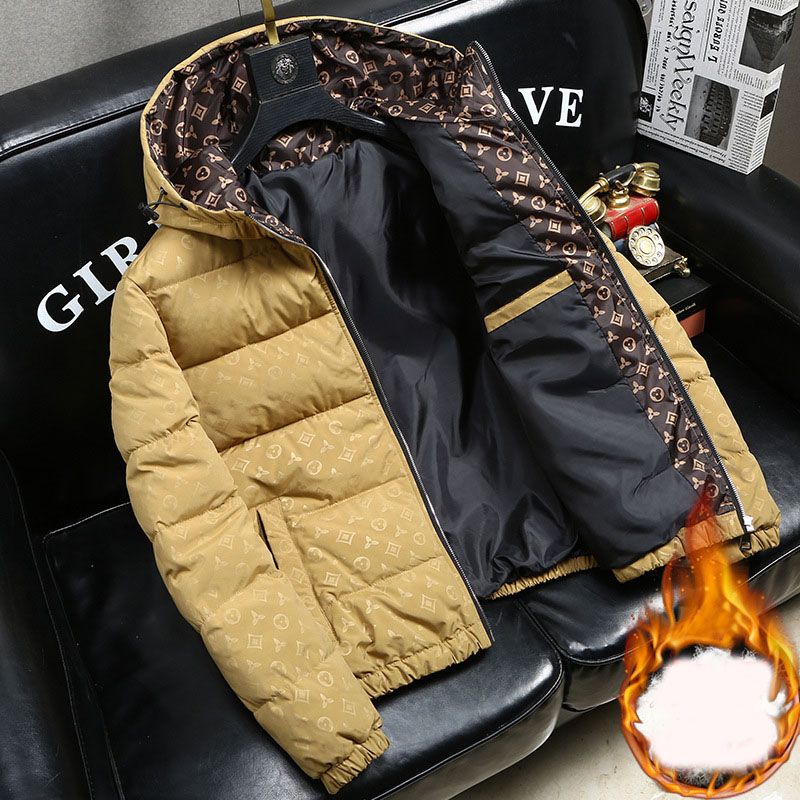 new Free shipping designer trendy brand cotton clothing for men in autumn and winter thickened mens trendy warm bread clothing cotton jacket