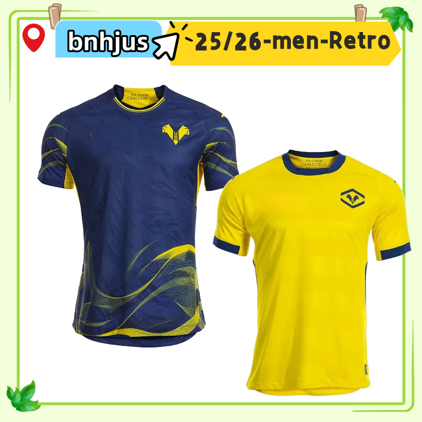 25 26 Hellas Verona 40th Avviversary Soccer Jerseys 2025 2026 LAZOVIC SARR D.MOSQUERA Tengstedt Livramento DUDA Home Away 3rd Third Kids Kit Fans Football Shirt