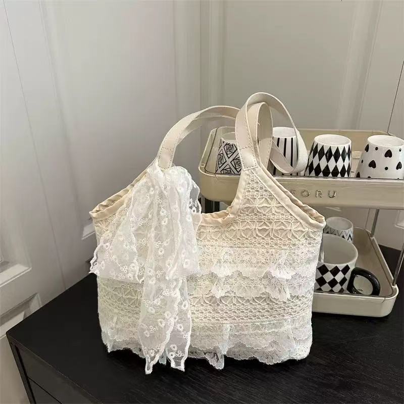 2025 Summer new women's crossbody bag new handbag summer leisure vacation fairy lace mesh women's armpit women's shoulder bag new desig