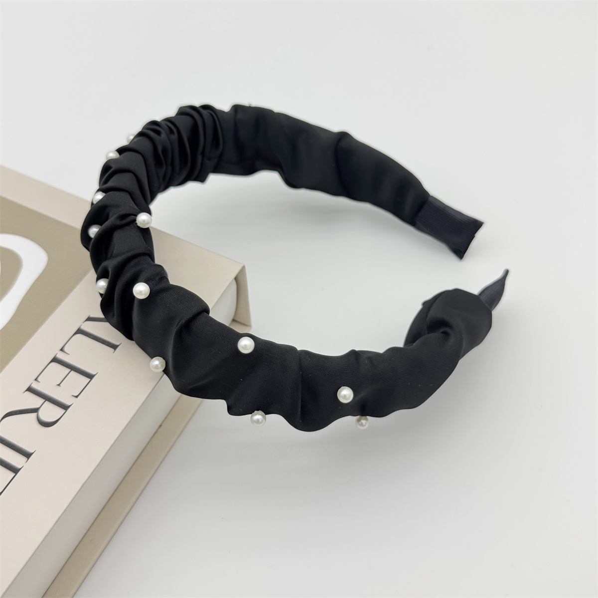 New pearl crushed hair summer multi-color small fresh pleated hair accessories versatile out press hair headband female