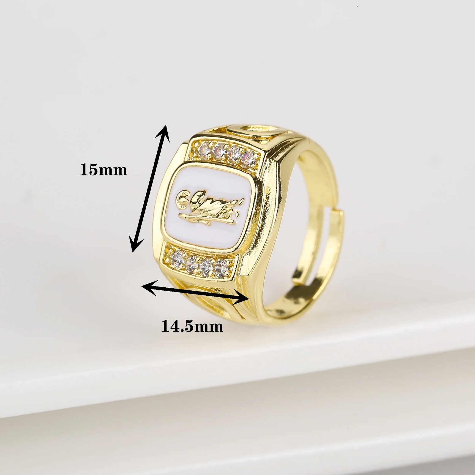 7 Style Gold Plated St. Jude Adjustable Ring Classic Religious Zirconia Open Finger Ring for Men Women Party Jewelry Couple Gift 250717